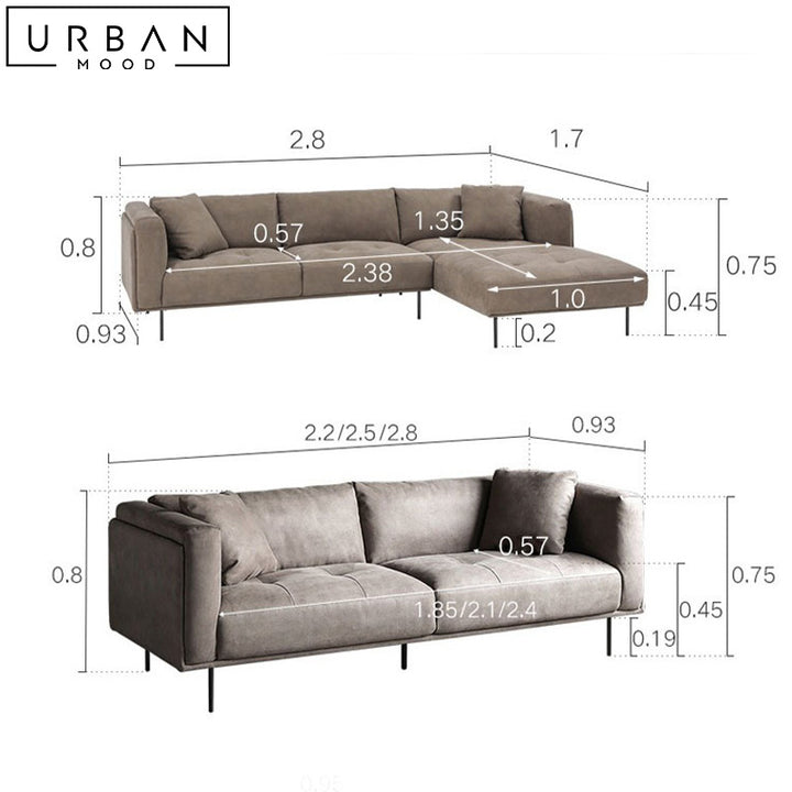 CYNE Modern Fabric Sofa