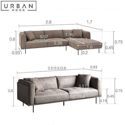 CYNE Modern Fabric Sofa