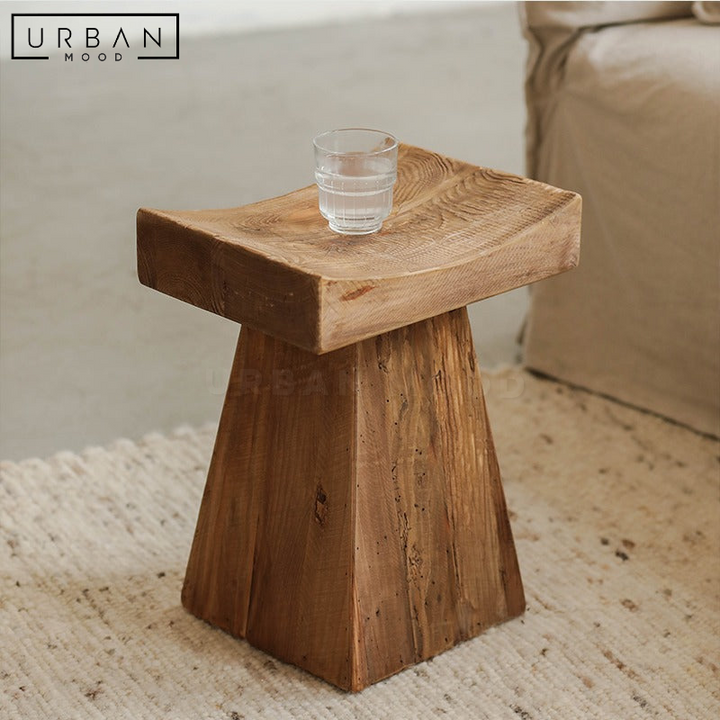 CAMPUS Rustic Solid Wood Stool