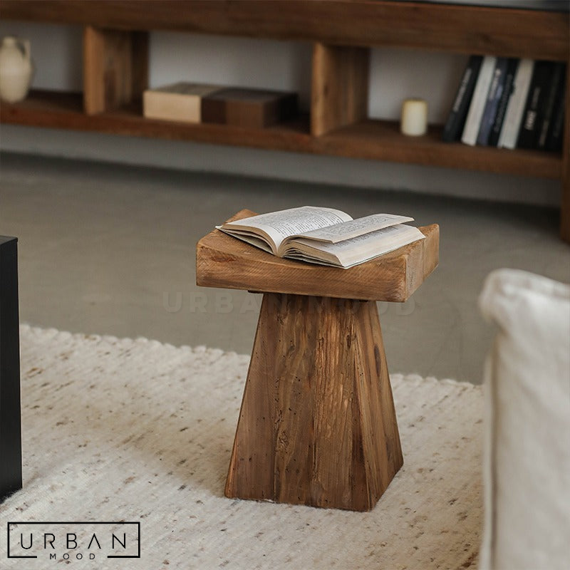 CAMPUS Rustic Solid Wood Stool