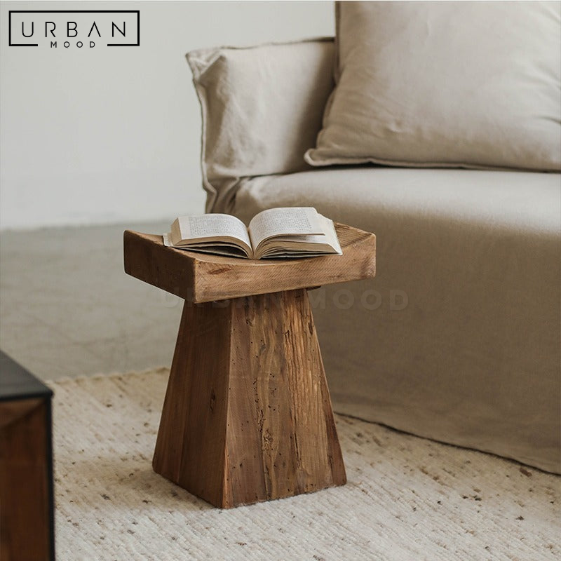 CAMPUS Rustic Solid Wood Stool