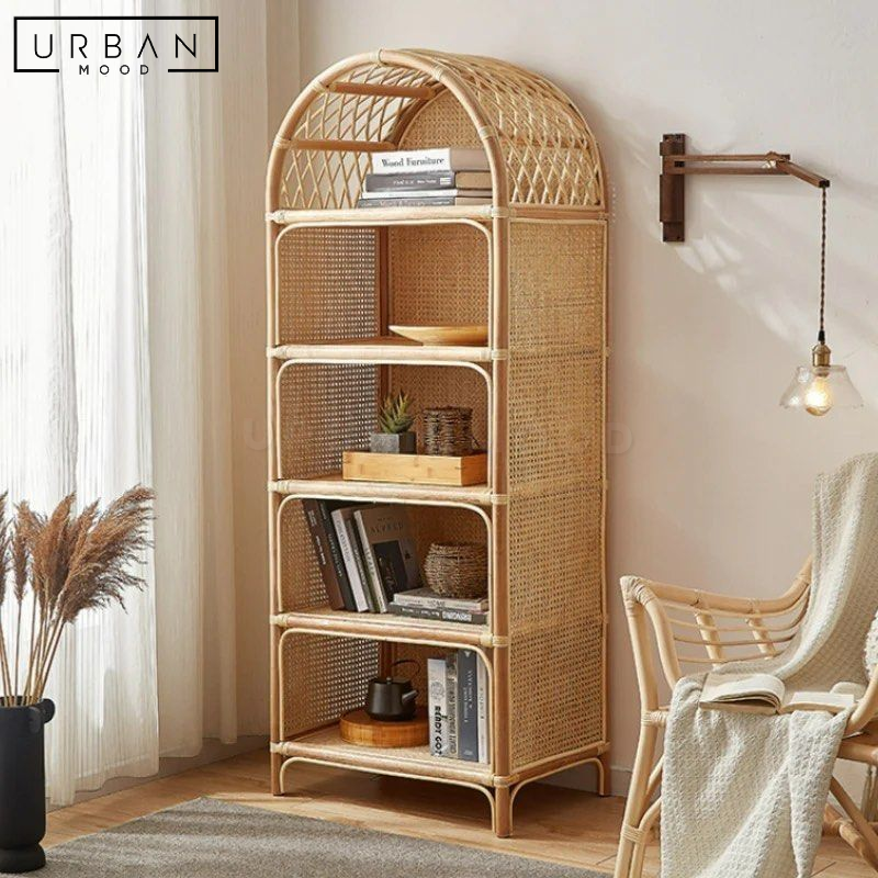 CAPITAL Rustic Rattan Display Shelf