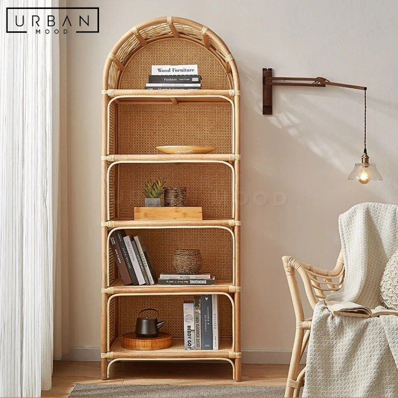 CAPITAL Rustic Rattan Display Shelf