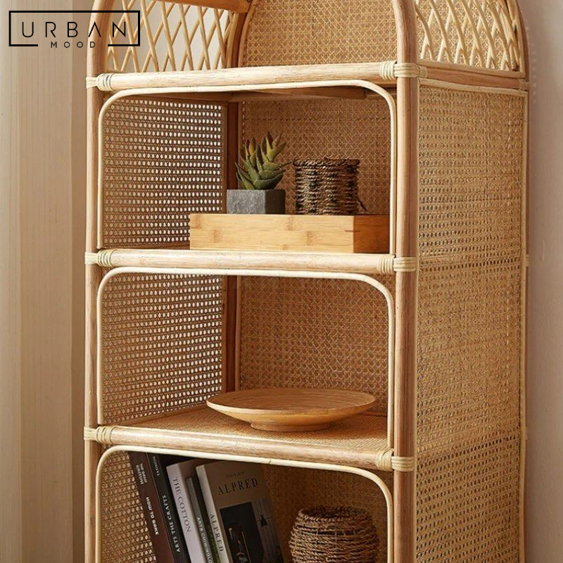 CAPITAL Rustic Rattan Display Shelf