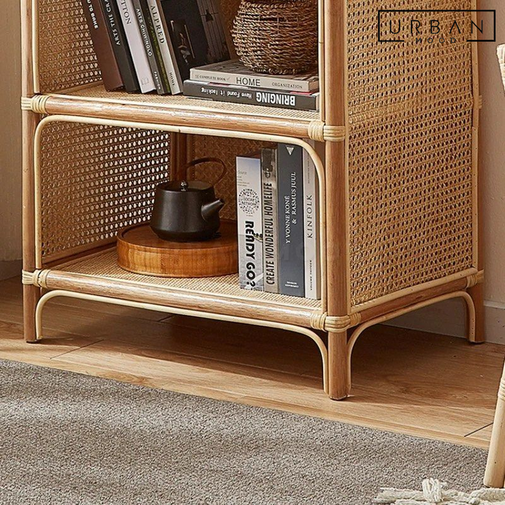 CAPITAL Rustic Rattan Display Shelf