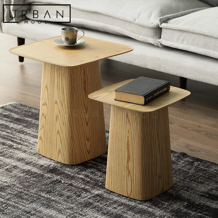 CARLTON Modern Solid Wood Side Table