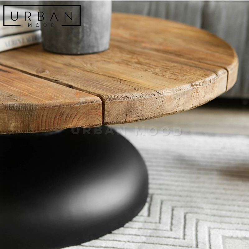 CARPEL Rustic Solid Wood Coffee Table