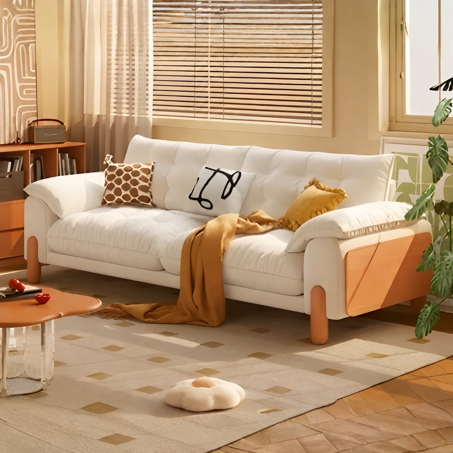 CIRCA Modern Scratch Proof Suede Fabric Sofa - Urban Mood Singapore