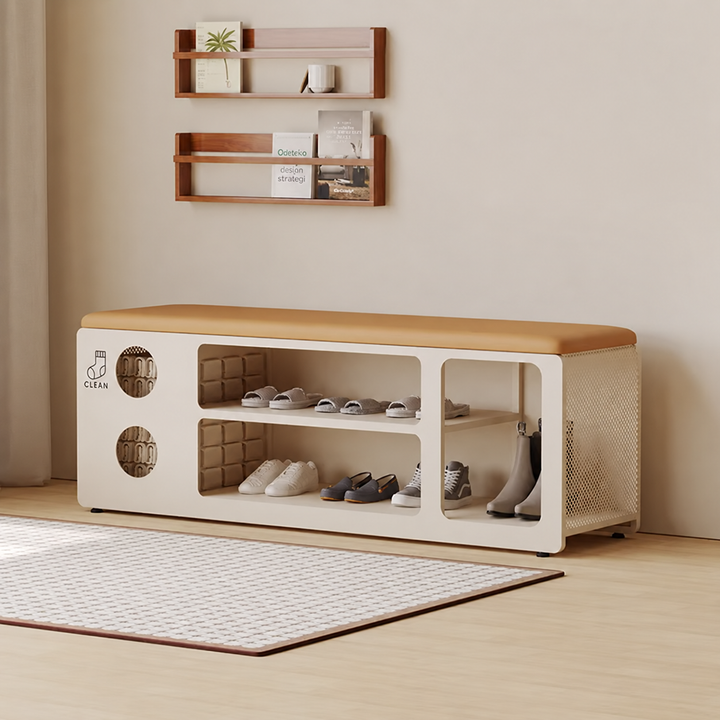 ELOMIR Minimalist Entryway Shoe Bench - Urban Mood Singapore