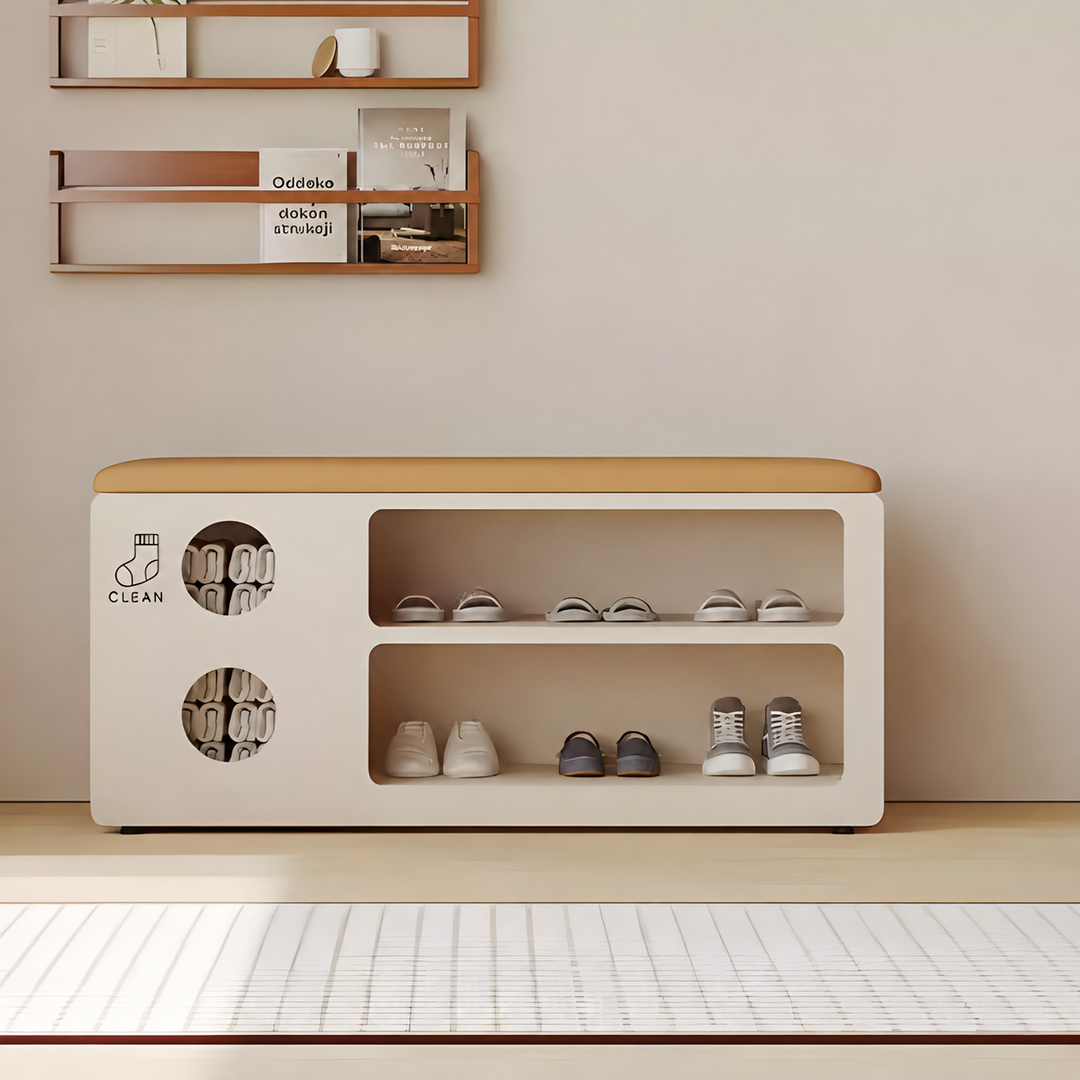 ELOMIR Minimalist Entryway Shoe Bench - Urban Mood Singapore