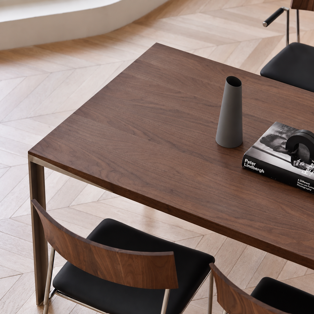 DARSEN Modern Walnut Dining Table - Urban Mood Singapore