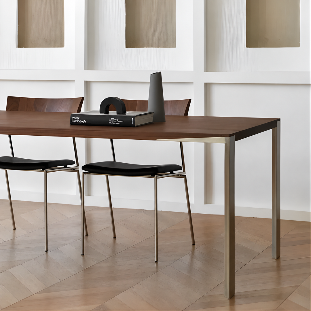 DARSEN Modern Walnut Dining Table - Urban Mood Singapore