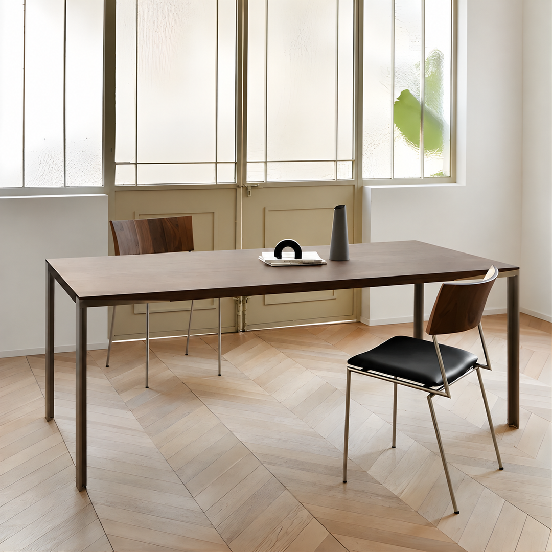 DARSEN Modern Walnut Dining Table - Urban Mood Singapore