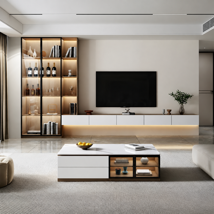 LEVORA Modern Floating TV Console Cabinet - Cassa Haus Singapore