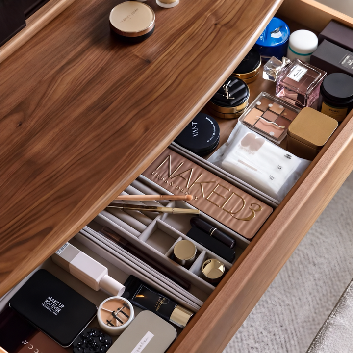 WALQIRA Vintage Solid Wood Vanity Table - Cassa Haus Singapore