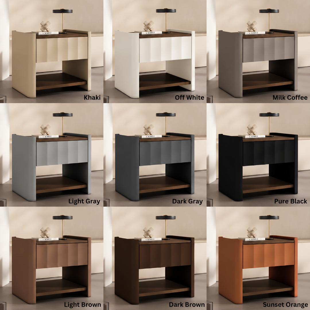 GIVAN Modern Leather Bedside Table - Cassa Haus Singapore