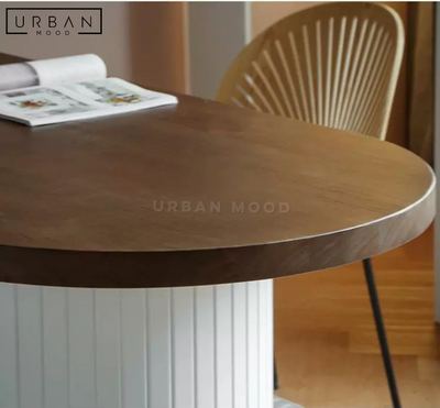 CLARKE Japandi Solid Wood Dining Table