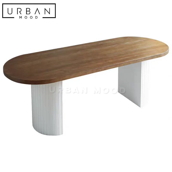 CLARKE Japandi Solid Wood Dining Table