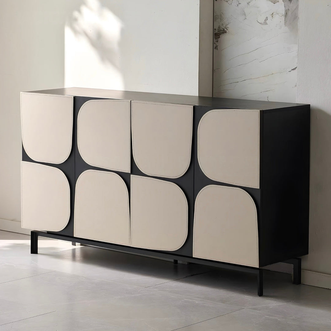 SADRIEL Modern Saddle Leather Sideboard - Cassa Haus Singapore