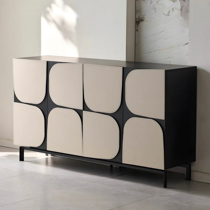 SADRIEL Modern Saddle Leather Sideboard - Cassa Haus Singapore