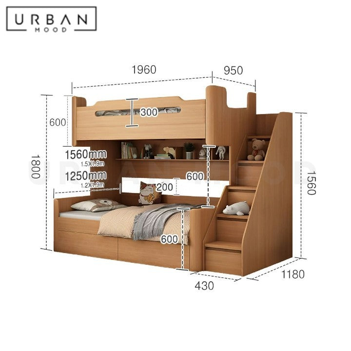 DAELE Modern Double Decker Bedframe