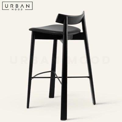 DANIELA Scandinavian Solid Wood Bar Stool