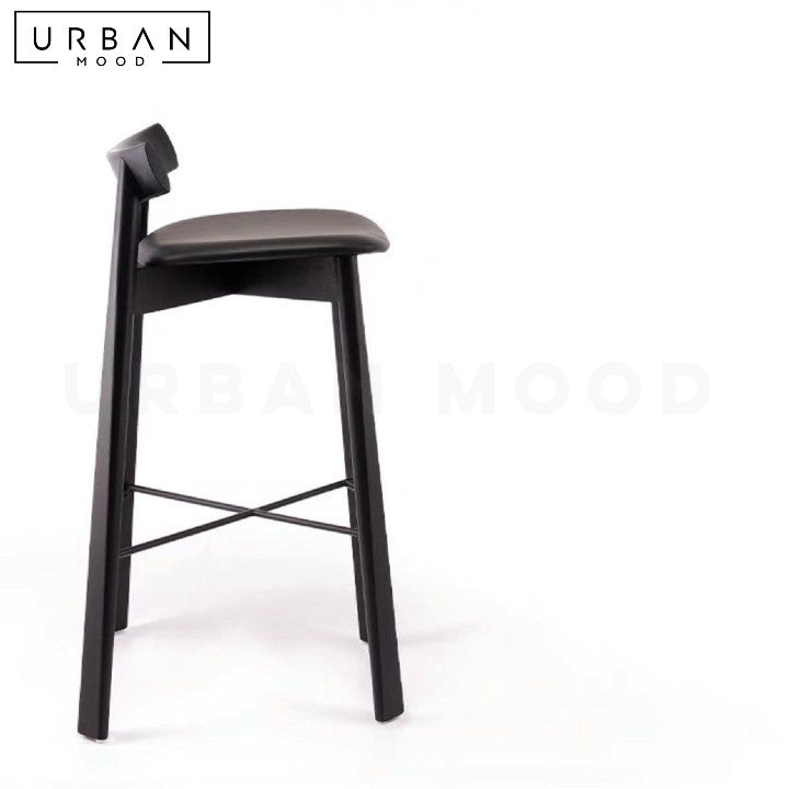 DANIELA Scandinavian Solid Wood Bar Stool