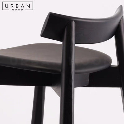 DANIELA Scandinavian Solid Wood Bar Stool