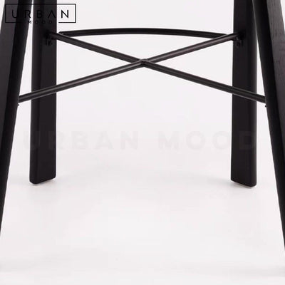 DANIELA Scandinavian Solid Wood Bar Stool