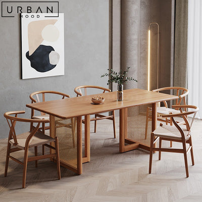 DAPNE Japandi Solid Wood Dining Table