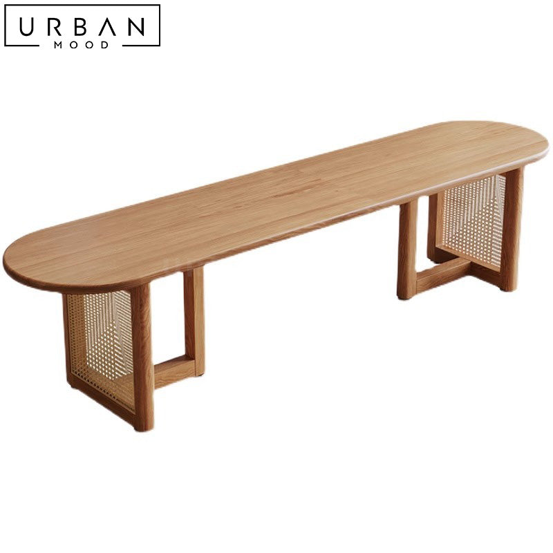 DAPNE Japandi Solid Wood Dining Table