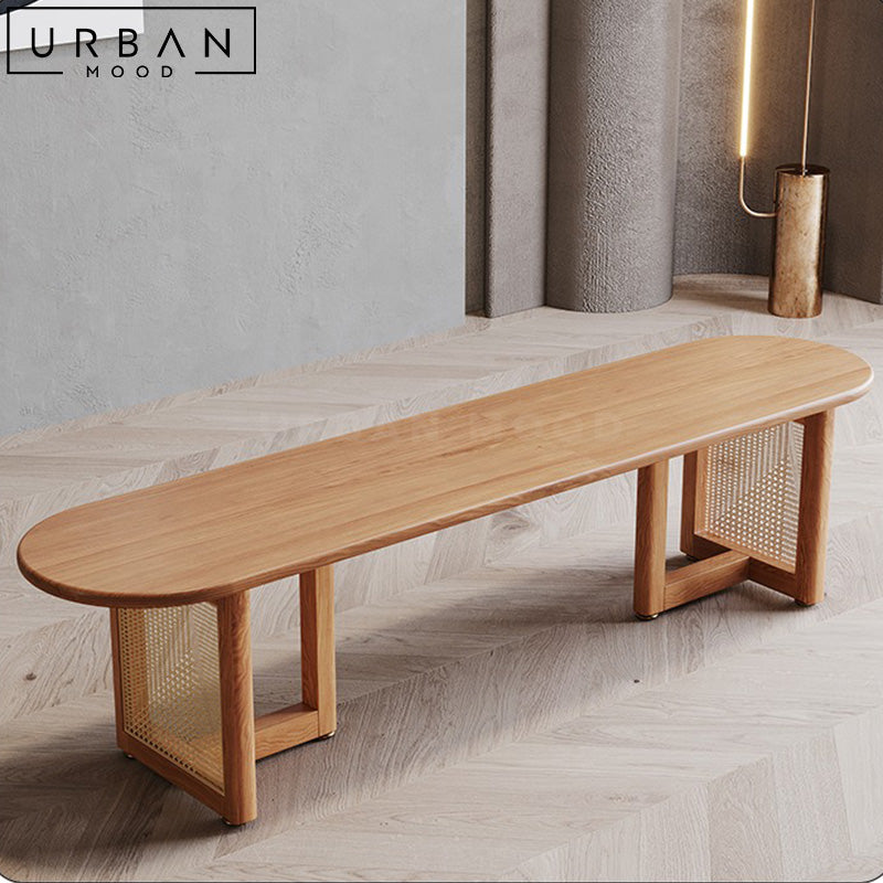 DAPNE Japandi Solid Wood Dining Table