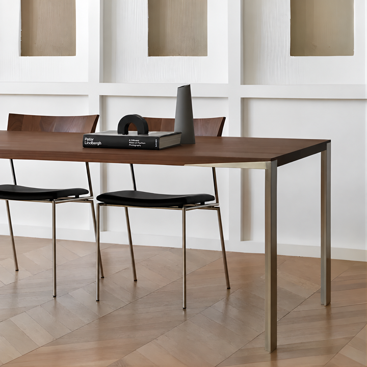 DARSEN Modern Walnut Dining Table - Urban Mood Singapore