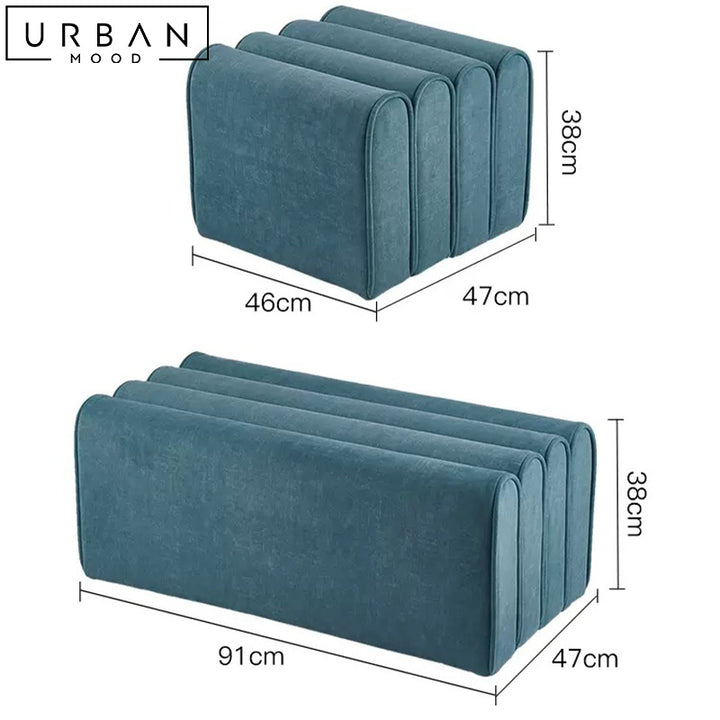 DEDIT Modern Velvet Ottoman