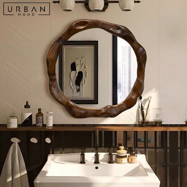 DELFINO Wabi Sabi Solid Wood Wall Mirror