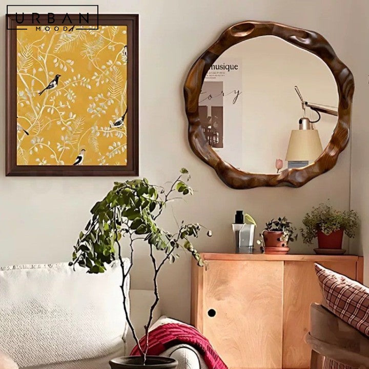 DELFINO Wabi Sabi Solid Wood Wall Mirror