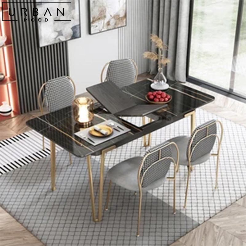 DENIS Modern Sintered Stone Extendable Dining Table