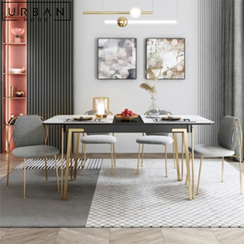 DENIS Modern Sintered Stone Extendable Dining Table