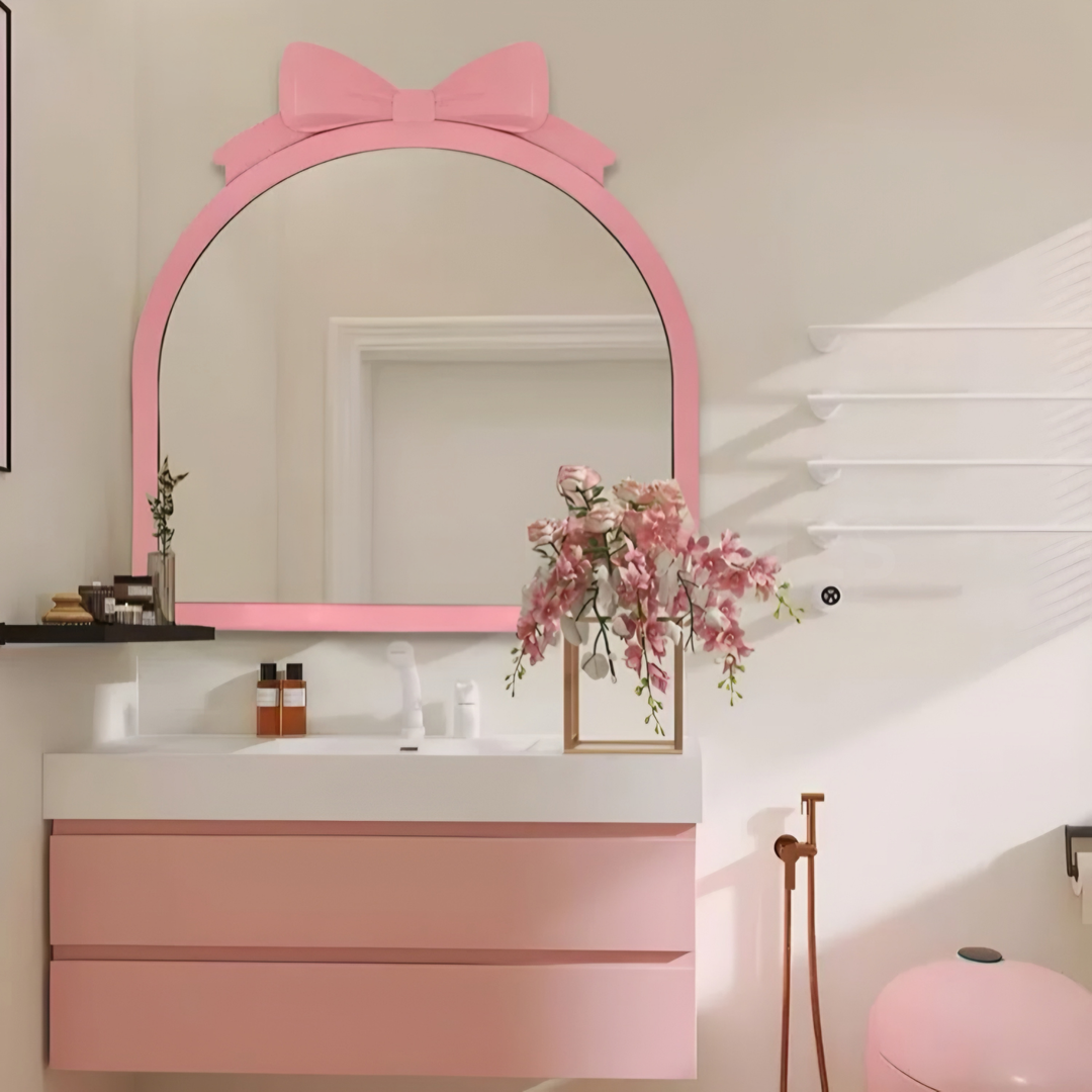 DEVEREUX Modern Pink Wall Mirror - Urban Mood Singapore