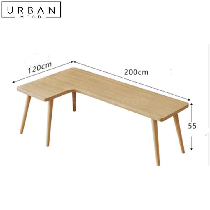 DEWITT Scandinavian Solid Wood Study Table