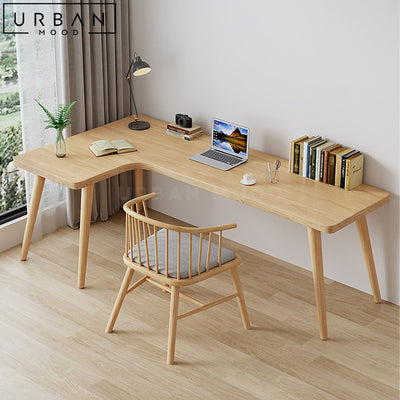 DEWITT Scandinavian Solid Wood Study Table