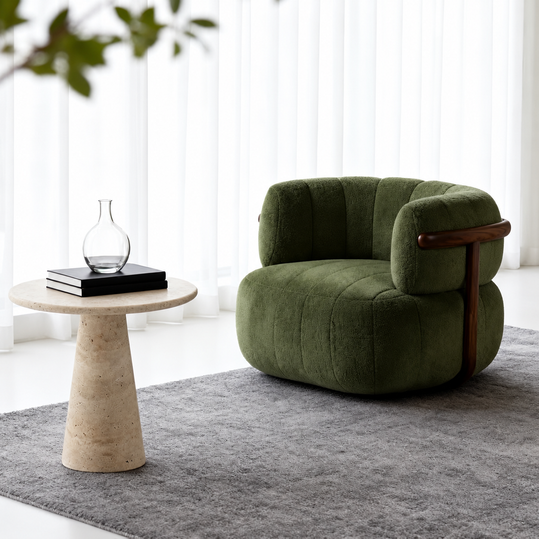 CLAREMONT Modern Boucle Lounge Chair - Urban Mood Singapore