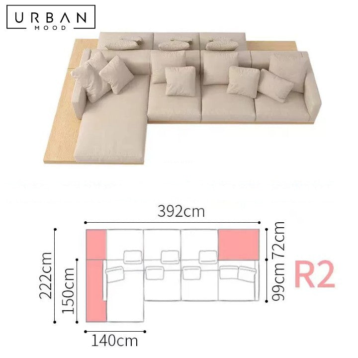 JANNA Minimalist Double-Sided Fabric Sofa