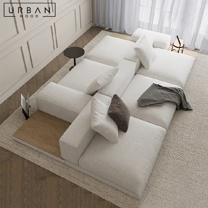 JANNA Minimalist Double-Sided Fabric Sofa