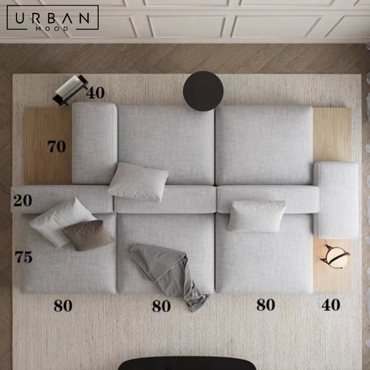 JANNA Minimalist Double-Sided Fabric Sofa