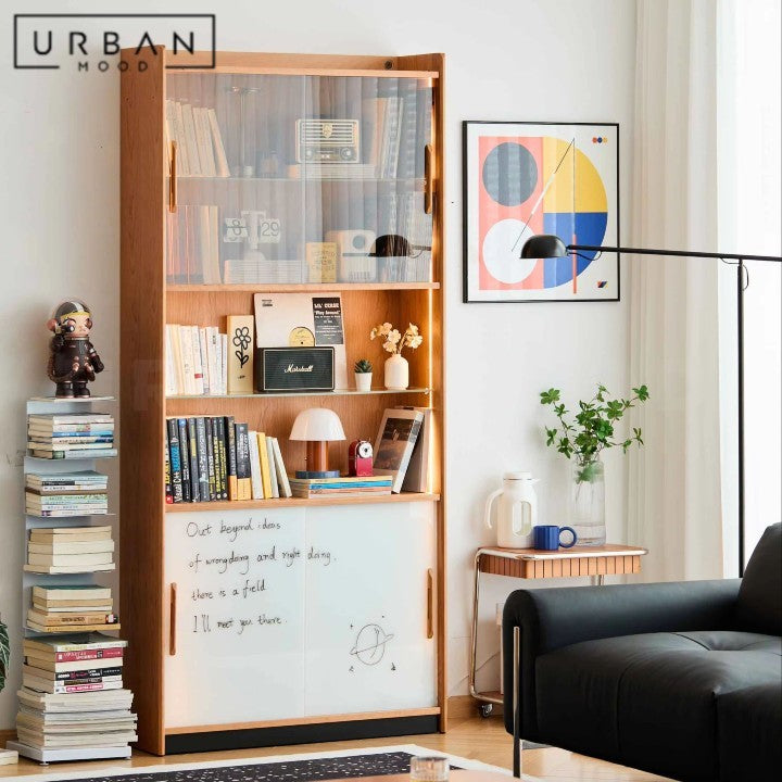 DIMITRI Japandi Solid Wood Display Cabinet