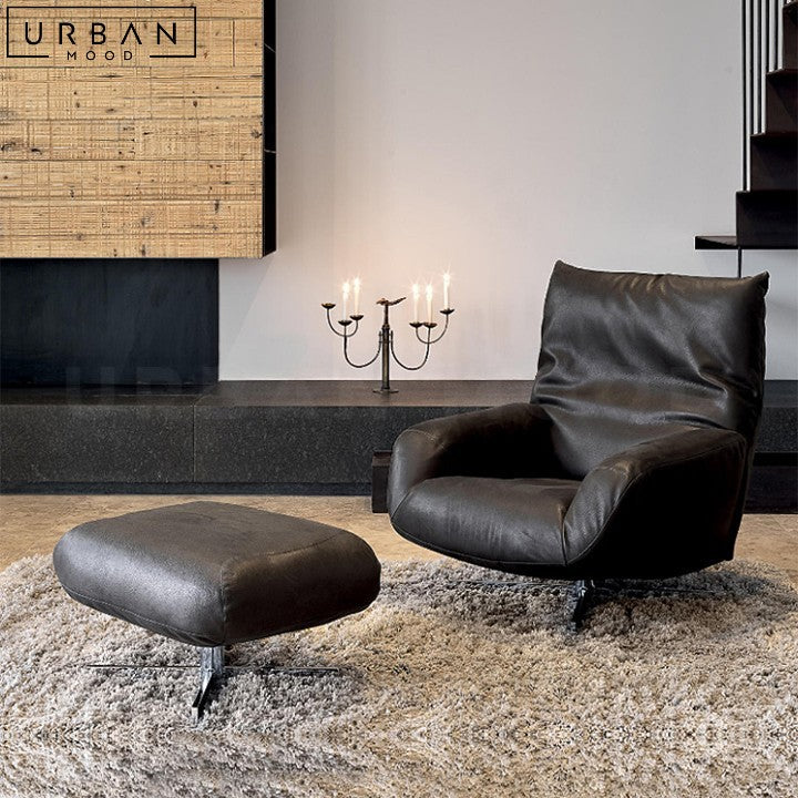 DICE Modern Leather Lounge Chair