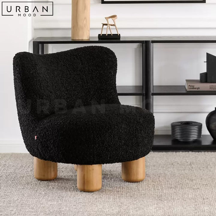 DOCHER Japandi Boucle Leisure Chair