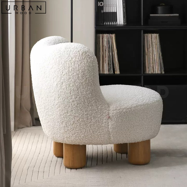 DOCHER Japandi Boucle Leisure Chair