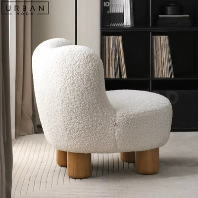 DOCHER Japandi Boucle Leisure Chair